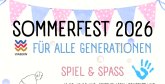 Sommer Fest Veranstaltung Ank?ndigung Poster Illustration Verspielt Rosa Blau   - 1