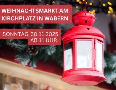 Rot Weiß Einfach Foto Modern Weihnachten Advent Weihnachtsmarkt Event Poster - 1